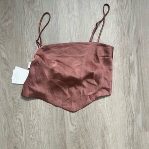 Sunday Best Chocolate Satin Top